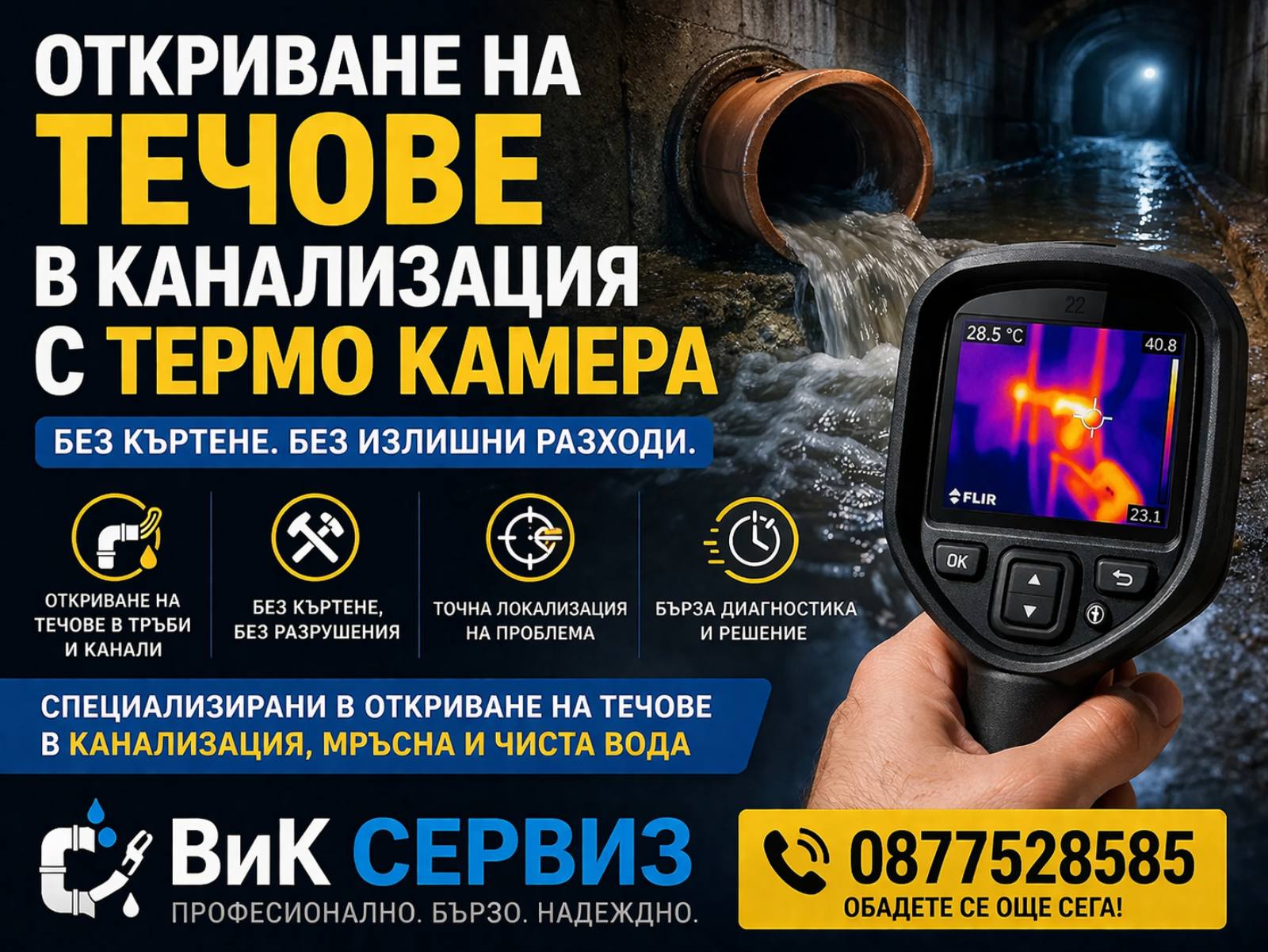 ВиК услуги и откриване на течове в София – бърза реакция и гарантирано качество